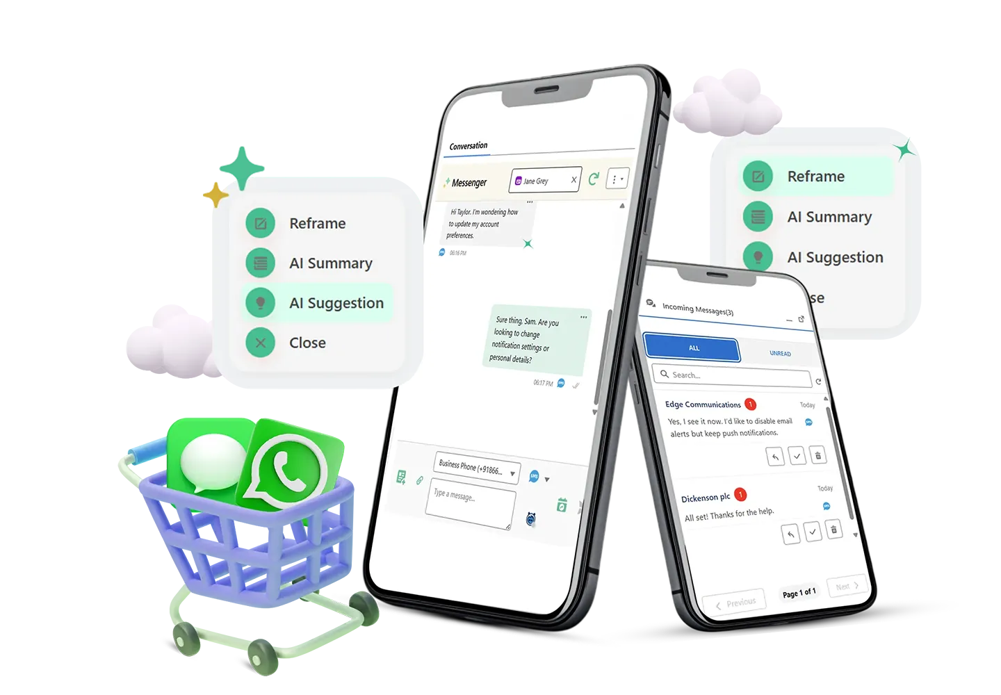Winfomi Smart Messenger SMS WhatsApp Salesforce AppExchange native app